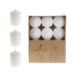 CGA067-W - 1.5" X 2"H Cylinder Votive Candle - White