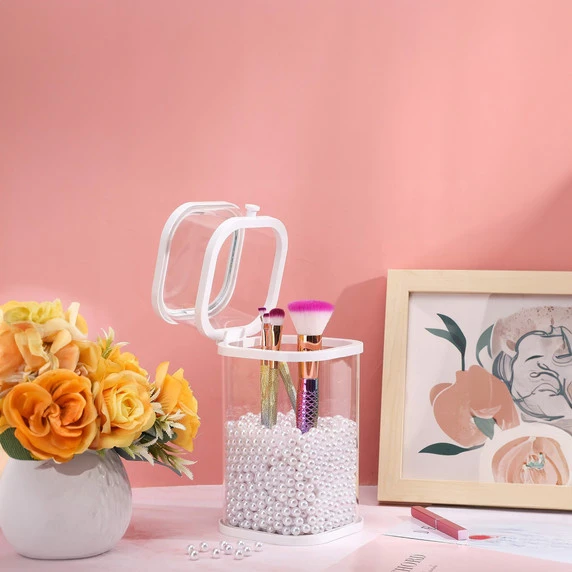 BEPR31WT - Small White Plastic Pearls, Drilled - 3/8", 10mm 5 BEPR31WT - Small White Plastic Pearls, Drilled - 3/8", 10mm - Image 3