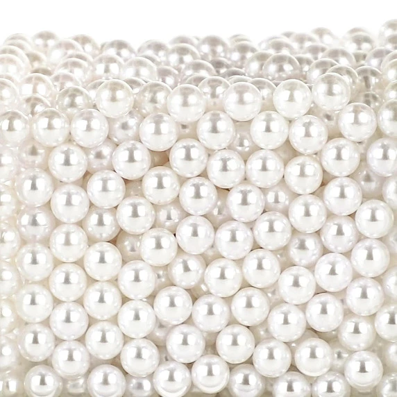BEPR32IV - Medium Ivory Undrilled Plastic Faux Pearls - 1/2", 14mm 5 BEPR32IV - Medium Ivory Undrilled Plastic Faux Pearls - 1/2", 14mm - Image 3