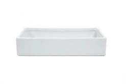 CBR1693WT - White Long Low Rectangle - 16"x9"x3.3"