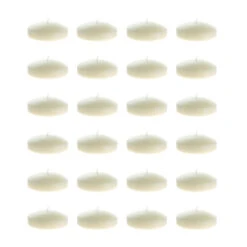 CGA075-I - 3" Floating Disc Candles - Ivory [Bulk Pack - 24pcs]