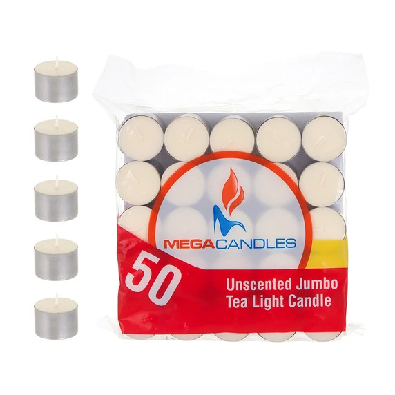 CGA105-I - 1.5" X 1" Jumbo Tea Light Candle - Ivory 3 CGA105-I - 1.5" X 1" Jumbo Tea Light Candle - Ivory