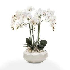 CGB2104WT - White Geometric Bowl - 9.25" W X 3.75" H -Wholesaleglassvasesint CGB2104WT C4 24815.1695682374