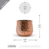 CUB5307RG - Unique Textured Rose Gold Pot - 7.5" W X 6.5" H -Wholesaleglassvasesint CUB5307RG B1 13843.1697495789