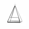 GET0207BK - Black Pyramid Geometric Glass Terrarium. 7.5"H - -Wholesaleglassvasesint GET0207BK A1 H 80187 94804 30552.1663941563