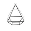 GET0308BK - Black Raised Pyramid Geometric Glass Terrarium - 8"H -Wholesaleglassvasesint GET0308BK 06058 22847 27795 66753.1663941823