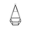 GET0610BK - Tall Black Raised Pyramid Geometric Glass Terrarium. 9.5"H - 1 GET0610BK - Tall Black Raised Pyramid Geometric Glass Terrarium. 9.5"H - -Wholesaleglassvasesint GET0610BK CAT 39431 47451 69010 62226.1663941036