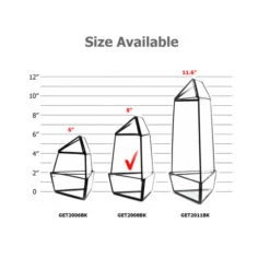 GET2008BK - Triangular Obelisk Geometric Glass Terrarium 8"H - 8 GET2008BK - Triangular Obelisk Geometric Glass Terrarium 8"H - -Wholesaleglassvasesint GET2008BK B2 18010 59953 77519.1657123874
