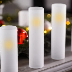 HST0314FR - Frosted Glass Hurricane Candle Shade Chimney Tube [No Bottom] - 3" X 14" -Wholesaleglassvasesint HST0314FR C4 09191.1696969381