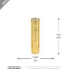 HST2510GS - Gold Speckled Glass Hurricane Candle Shade Chimney Tube [No Bottom] - 2.5" X 10" -Wholesaleglassvasesint HST2510GS B1 WEB 11446.1695669250
