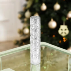 HST2514SS - Silver Speckled Glass Hurricane Candle Shade Chimney Tube [No Bottom] - 2.5" X 14" -Wholesaleglassvasesint HST2514SS C3 24958.1696965177