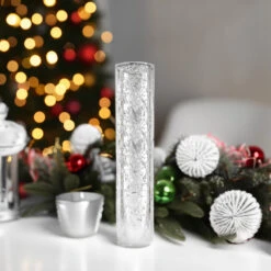 HST2514SS - Silver Speckled Glass Hurricane Candle Shade Chimney Tube [No Bottom] - 2.5" X 14" -Wholesaleglassvasesint HST2514SS C4 81011.1696965177