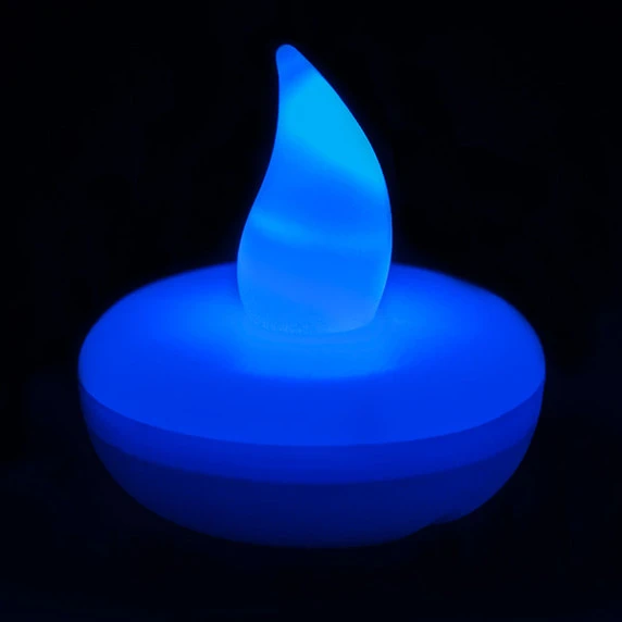 LED02BL - Small Round Floating LED Candle - Blue 3 LED02BL - Small Round Floating LED Candle - Blue