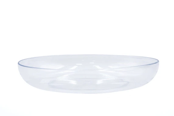 PL090CL - Clear Plastic Lomey Designer Dish - 9" 4 PL090CL - Clear Plastic Lomey Designer Dish - 9" - Image 2