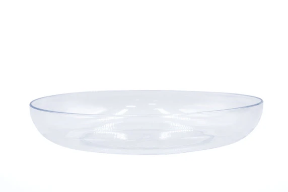 PL075CL - Clear Plastic Lomey Designer Dish - 7.5" 4 PL075CL - Clear Plastic Lomey Designer Dish - 7.5" - Image 2