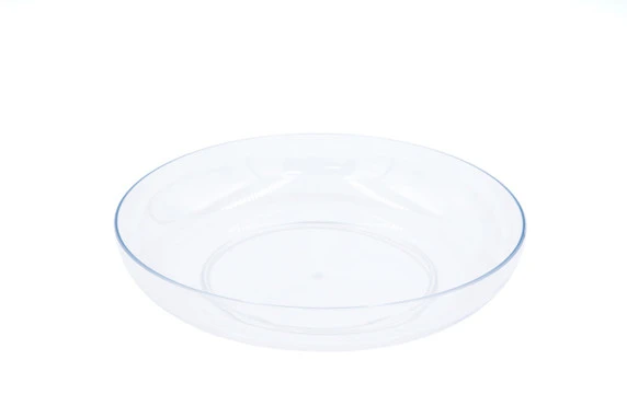 PL075CL - Clear Plastic Lomey Designer Dish - 7.5" 3 PL075CL - Clear Plastic Lomey Designer Dish - 7.5"