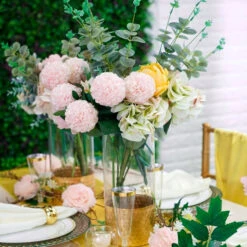 VCY5512GF - Cylinder Glass Vase With Gold Honeycomb Base - 5.5" X 12" -Wholesaleglassvasesint Screenshot 2022 07 21 075917 17939.1658417183