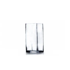 VBV0408 - Square Glass Block Vase - 4" X 8"