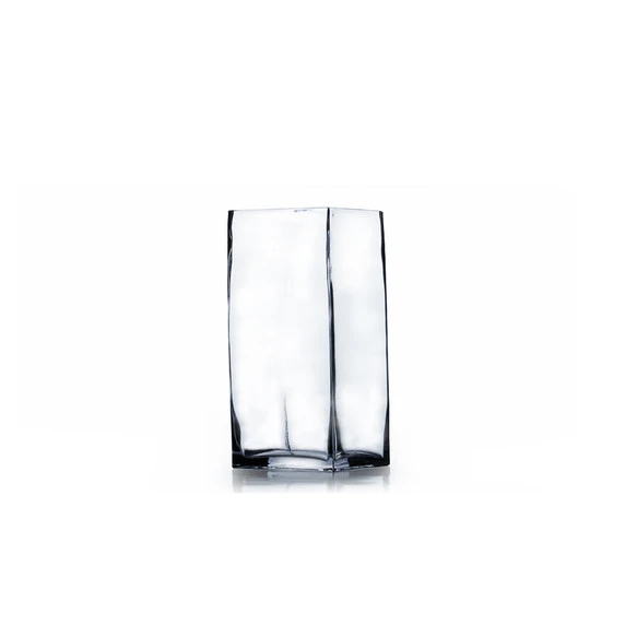 VBV0408 - Square Glass Block Vase - 4" X 8" 3 VBV0408 - Square Glass Block Vase - 4" X 8"