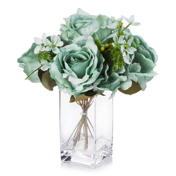 VBV0408 - Square Glass Block Vase - 4" X 8" 6 VBV0408 - Square Glass Block Vase - 4" X 8" - Image 4