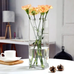 VBV0412 - Square Glass Block Vase - 4" X 12" -Wholesaleglassvasesint VBV0412 C3 52943 50106 98084.1664557690
