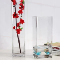 VBV0416 - Square Glass Block Vase - 4" X 16" -Wholesaleglassvasesint VBV0416 C4 43157 51892 64534.1657639030
