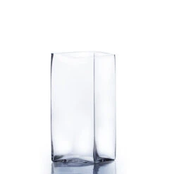 VBV0510 - Square Glass Block Vase - 5" X 10"