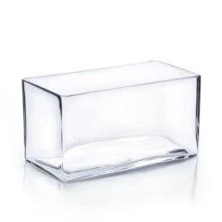 VBV4408 - Rectangular Glass Planter Box Vase - 4" X 4" X 8"