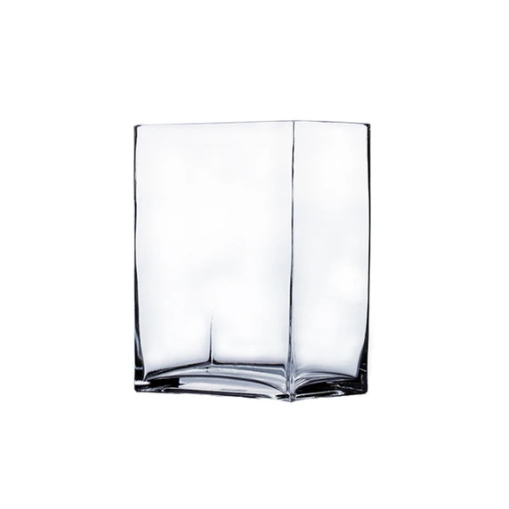 VBV6406 - Rectangular Glass Block Vase - 6" X 4" X 6" 4 VBV6406 - Rectangular Glass Block Vase - 6" X 4" X 6" - Image 2