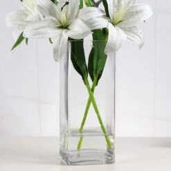 VBV6414 - Rectangular Glass Block Vase - 6" X 4" X 14" -Wholesaleglassvasesint VBV6414 C3 61779.1665701680