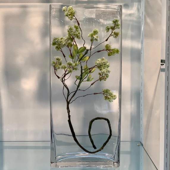 VBV8318 - Rectangular Glass Block Vase - 8" X 3" X 18" 5 VBV8318 - Rectangular Glass Block Vase - 8" X 3" X 18" - Image 3