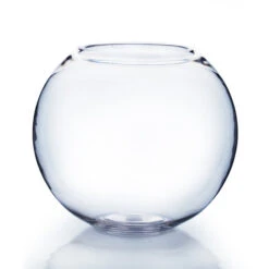 VBW0006 - Clear Bubble Bowl Glass Vase - 6"