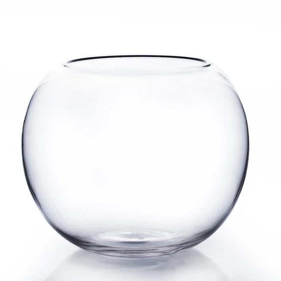 VBW0010 - Clear Bubble Bowl Glass Vase - 10" 3 VBW0010 - Clear Bubble Bowl Glass Vase - 10"