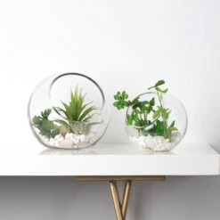 VBW6108 - Slant Bubble Bowl Vase - 8" -Wholesaleglassvasesint VBW6108 D1 47466.1692392085