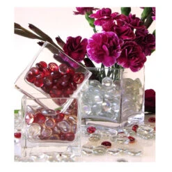 VCB0004 - Handblown Clear Cube Glass Vase / Candle Holder - 4" -Wholesaleglassvasesint VCB0004 C1 45221 86329 55285.1657129993
