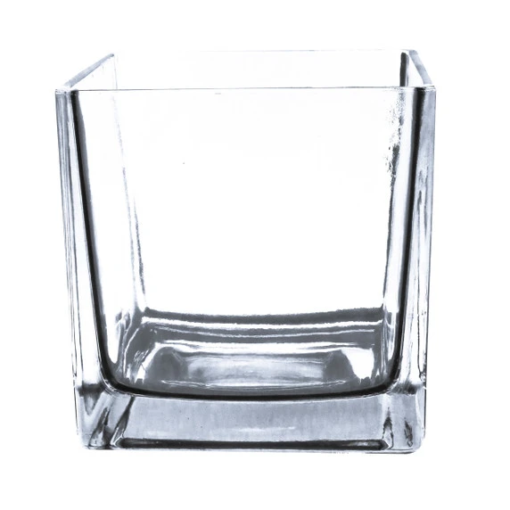 VCB0004A - Everyday Clear Cube Glass Candle Holder / Vase - 4" 3 VCB0004A - Everyday Clear Cube Glass Candle Holder / Vase - 4"