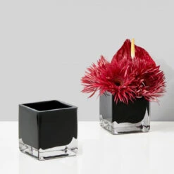 VCB0006BK - Handblown Black Cube Glass Vase / Candle Holder - 6" 10 VCB0006BK - Handblown Black Cube Glass Vase / Candle Holder - 6" -Wholesaleglassvasesint VCB0006BK C3 65812 40759 88918.1692219115