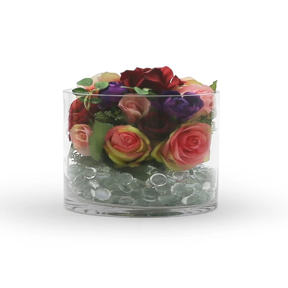 VCY1010 - Clear Cylinder Glass Vase - 10" X 10" 5 VCY1010 - Clear Cylinder Glass Vase - 10" X 10" - Image 3