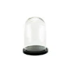 VDM1116WB - Medium Glass Dome Cloche With Black Wood Base - 16" -Wholesaleglassvasesint VDM1116WB A1 51366.1693255160