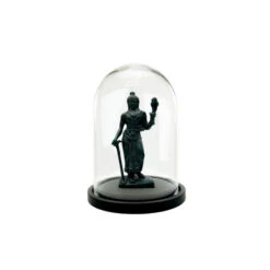 VDM1116WB - Medium Glass Dome Cloche With Black Wood Base - 16" -Wholesaleglassvasesint VDM1116WB C2 58553.1693255160