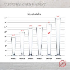 VTV0427 - Pilsner Glass Trumpet Vase - 27" -Wholesaleglassvasesint VTV0427 B2 97334.1692984797