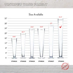 VTV0432 - Pilsner Glass Trumpet Vase - 32" -Wholesaleglassvasesint VTV0432 B2 52251.1692980580