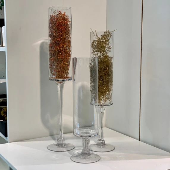 VWV0516 - Stemmed Pillar Vase - 16" 6 VWV0516 - Stemmed Pillar Vase - 16" - Image 4