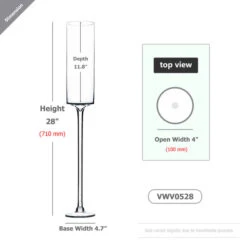 VWV0528 - Stemmed Pillar Vase - 28"