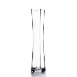 VXV0418 - Unique Square Concave Glass Vase - 3" X 17"