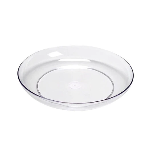 PL090CL - Clear Plastic Lomey Designer Dish - 9" 3 PL090CL - Clear Plastic Lomey Designer Dish - 9"